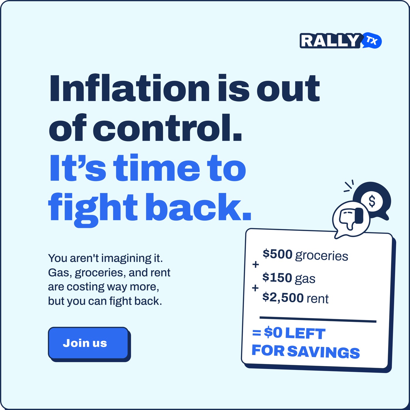 Inflation ad creative