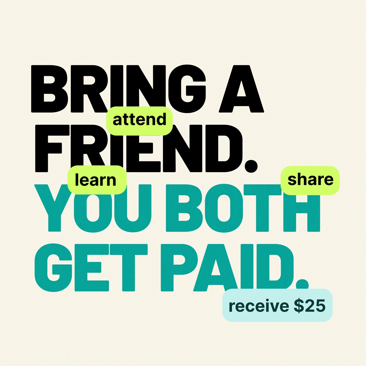 Friend Teal ad creative